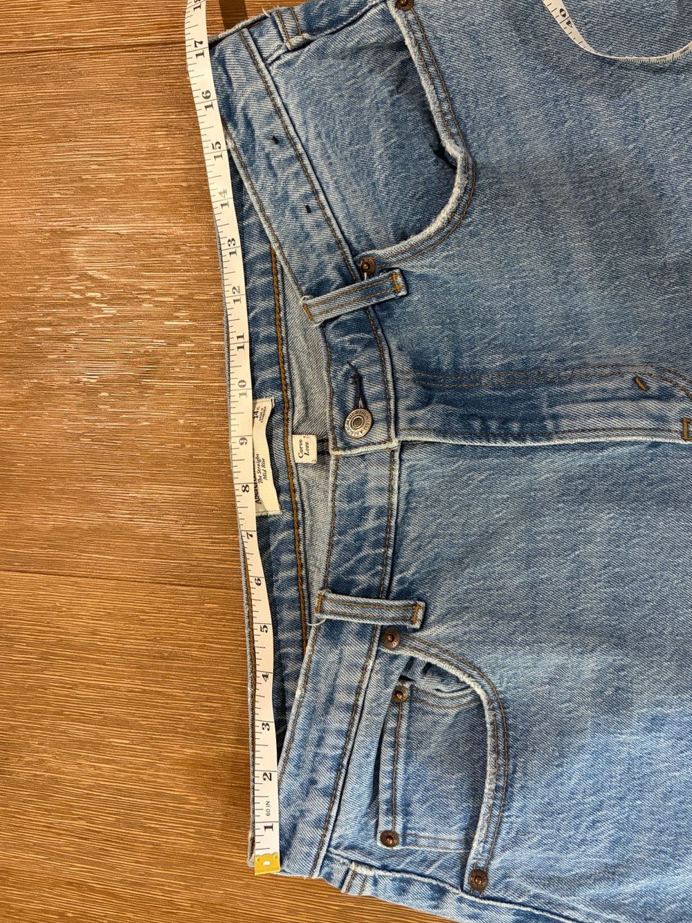 Abercrombie and Fitch Curve Love High-Rise Straight Leg Jeans in Light Blue 14XL - Picture 5 of 7